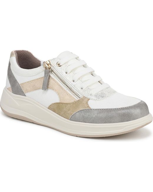 LifeStride White Teamplayer Washable Round Toe Slip On Sneakers