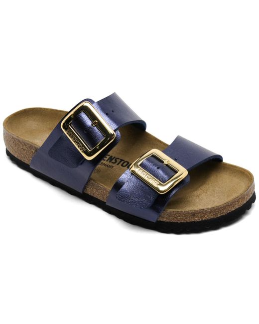 Birkenstock Blue Sydney Luxe Buckle Birko-flor Sandals From Finish Line