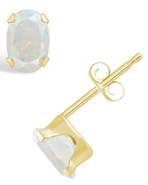 Macy's Metallic Gemstone Stud Earrings