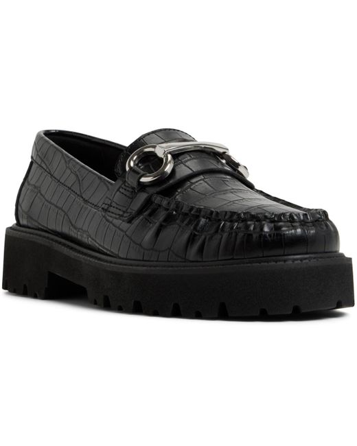 ALDO Black Danrose Lug-sole Bit Loafers