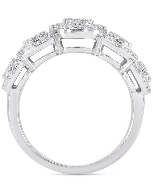 Macy's White Diamond Cluster Statement Ring (3/4 Ct. T.w.