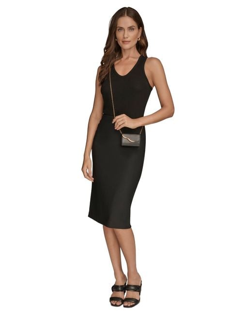 Donna Karan Black Malverne String Wallet