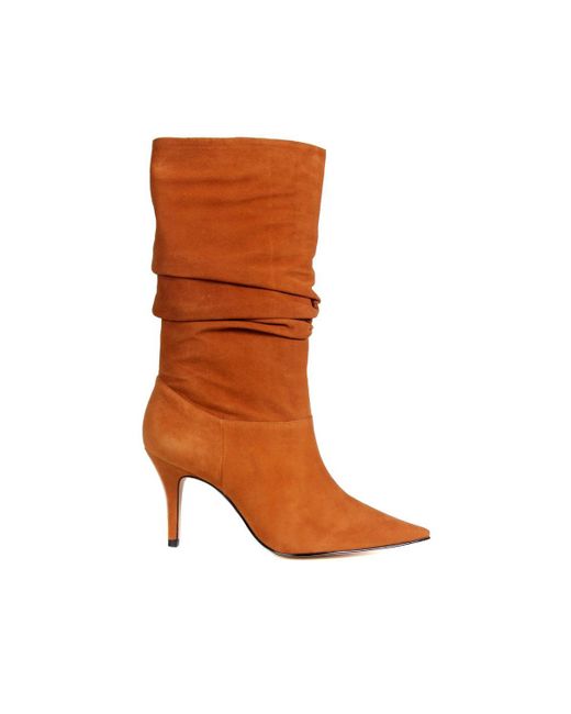Paula Torres Brown Shoes Carmel Pointed-toe Dress Boots