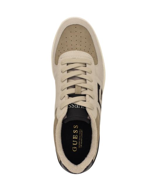 Guess White Nastele Branded Lace Up Casual Sneakers for men