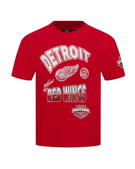 Pro Standard Red Detroit Wings Turn It Up T-shirt for men