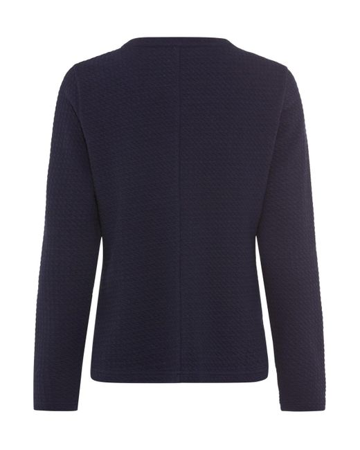 Olsen Blue Houndstooth Texture Jersey Jacket
