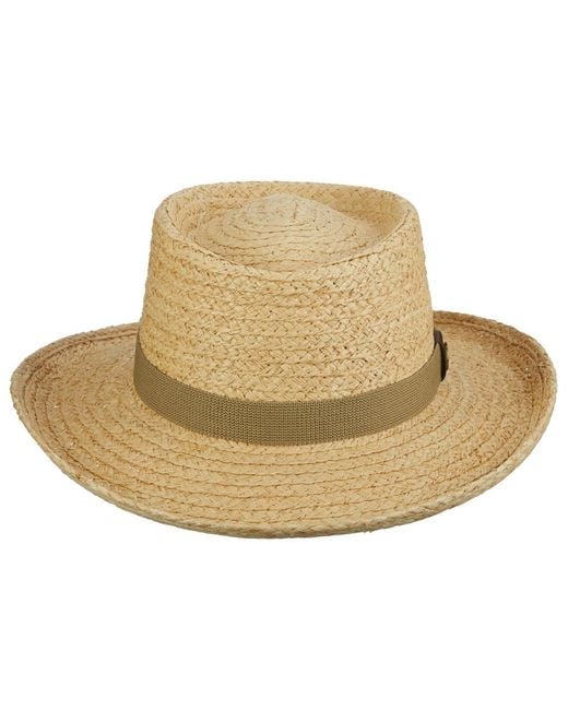 Scala Natural Raffia Gambler Hat for men