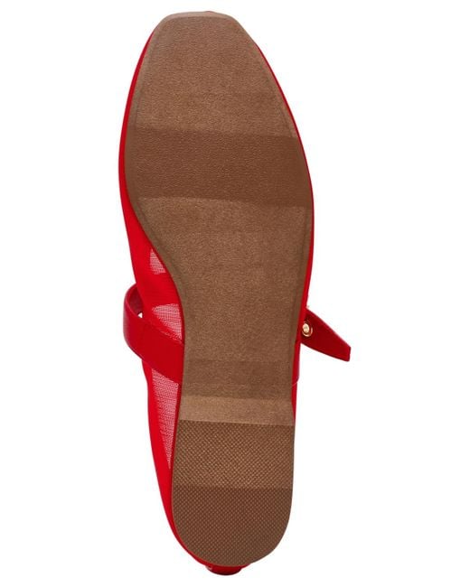 Dolce Vita Red Mulaney Mesh Buckle Mary Jane Flats