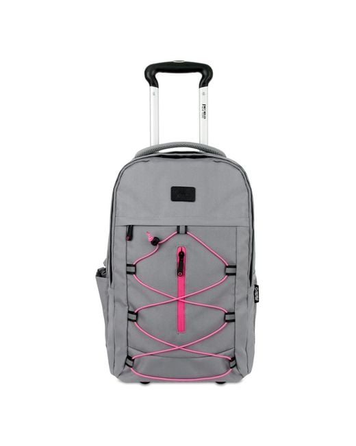 J World Gray Lash Wheeled Backpack