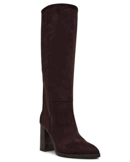 Dolce Vita Brown Bardonny Knee-high Tall Block-heel Dress Boots