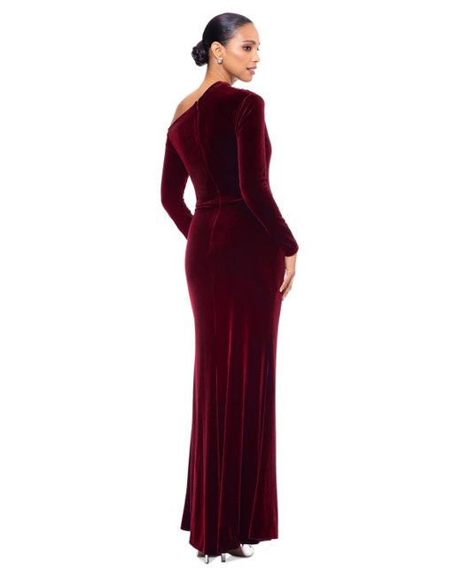 Betsy Adam Off the shoulder Velvet Dress in Red Lyst
