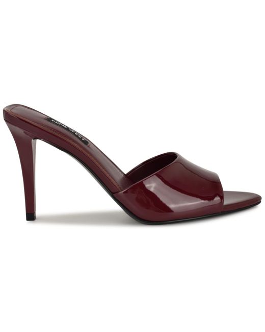 Nine West Brown Hather Slip-on Stiletto Sandals