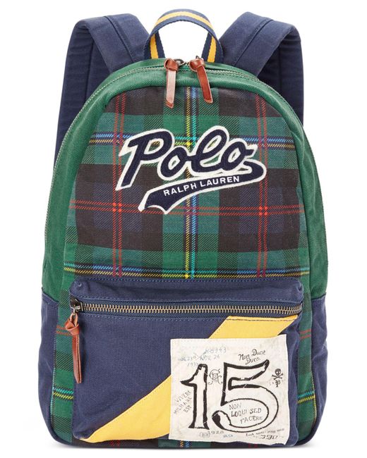 Polo Ralph Lauren Multicolor Tartan Cotton Canvas Backpack for men