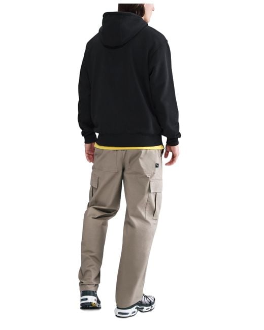Nike Black Club Fleece Athletic-fit Logo Hoodie for men
