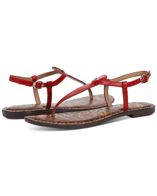 Sam Edelman Pink Gigi T-strap Flat Sandals