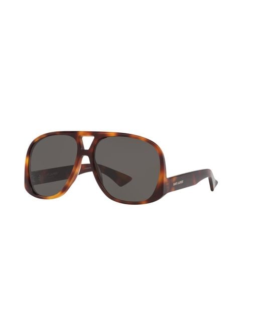 Saint Laurent Brown Pilot Sunglasses