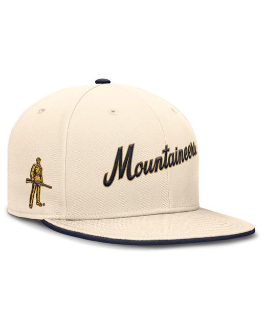 Nike Natural West Virginia Mountaineers Primetime True Performance Fitted Hat for men