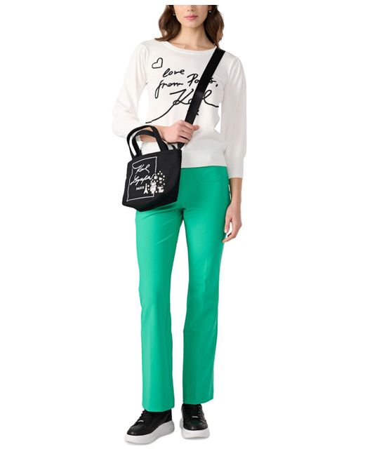 Karl Lagerfeld Green High-rise Compression Pants