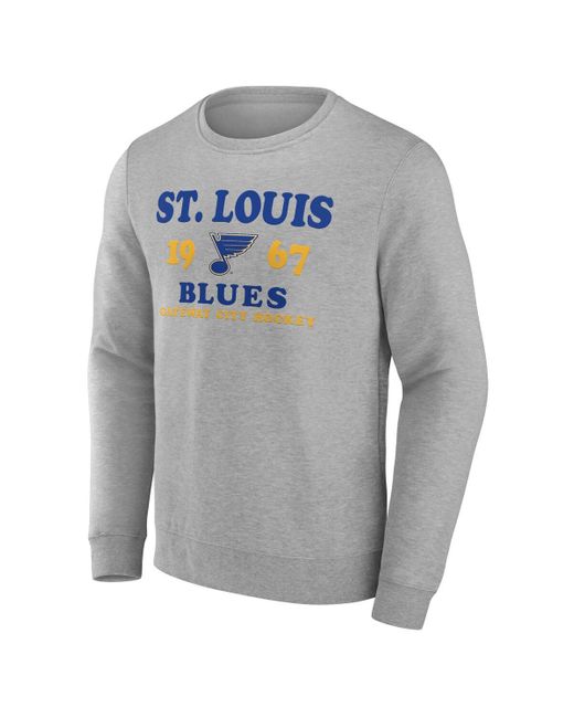 Men's Fanatics Branded Heathered Gray St. Louis Blues Authentic