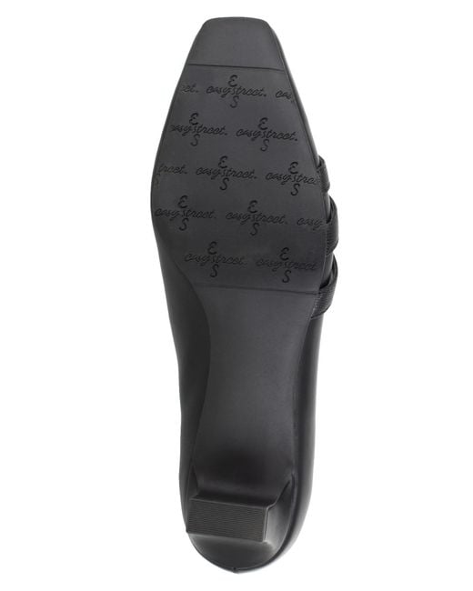 Easy Street Black Entice Squared Toe Pumps