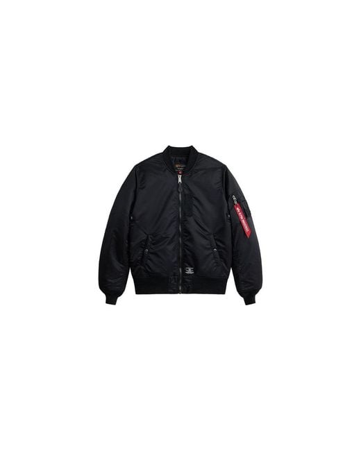 Alpha Industries Black Big & Tall Men Ma-1 Mod Flight Jacket for men