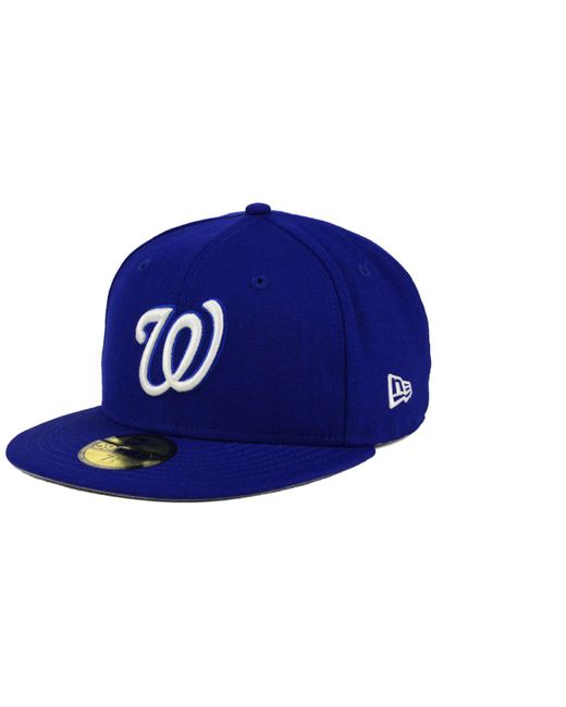 KTZ Multicolor Washington Nationals C-dub Patch 59fifty Fitted Cap for men