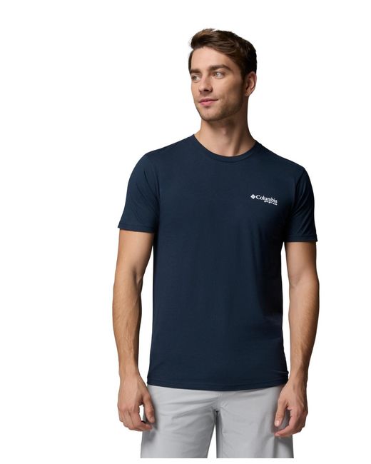 Columbia Blue Pfg Yeager Graphic T-shirt for men