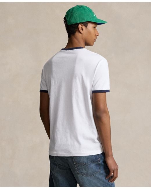 Polo Ralph Lauren White Classic-fit Jersey Graphic T-shirt for men