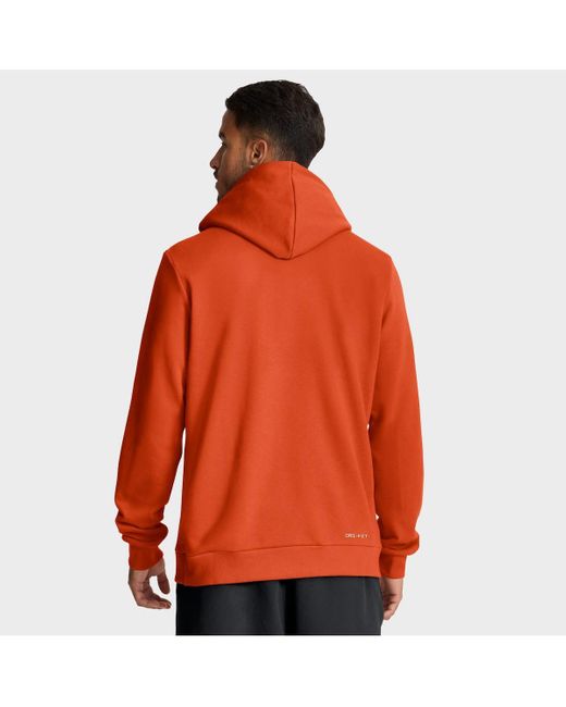 Nike Orange Clemson Tigers 2025 Sideline Standard Issue Dri-fit Hoodie for men