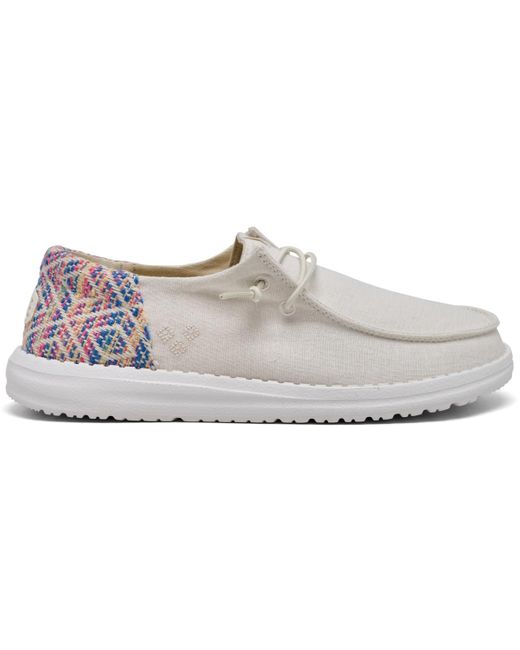 HeyDude White Wendy Funk Baja Casual Sneakers From Finish Line
