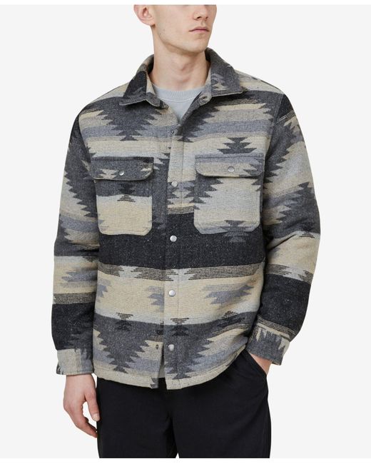 Cotton On Gray Woodland Long Sleeve Shacket for men