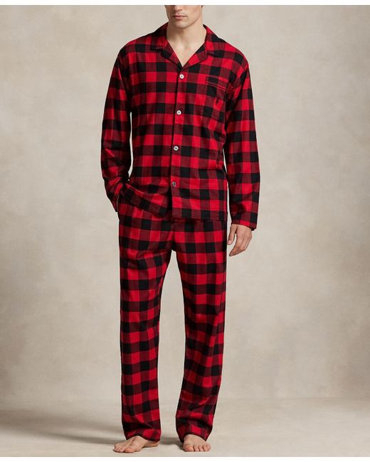 Polo Ralph Lauren Red 2-piece Buffalo Check Sleepwear Set for men