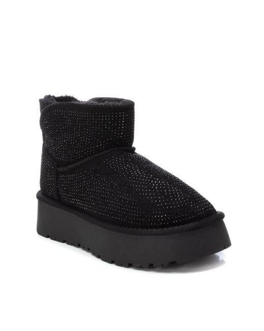 Xti Black Winter Suede Booties By
