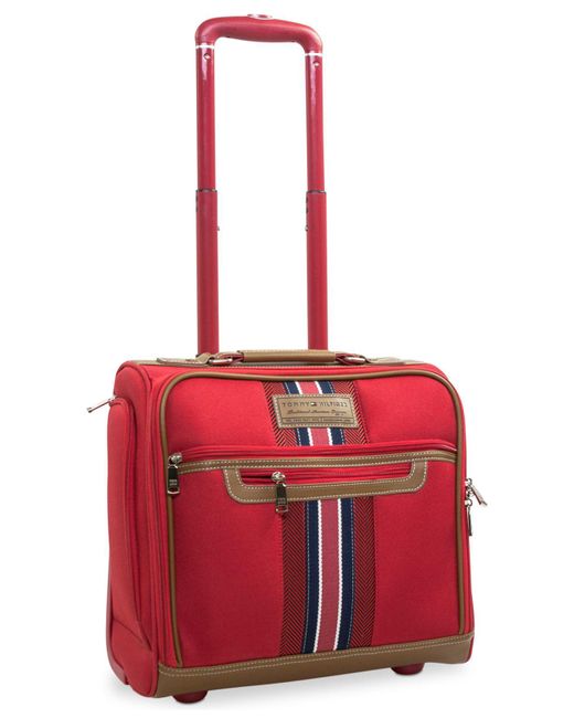 Tommy Hilfiger Red Freeport Underseat Carry-on Suitcase