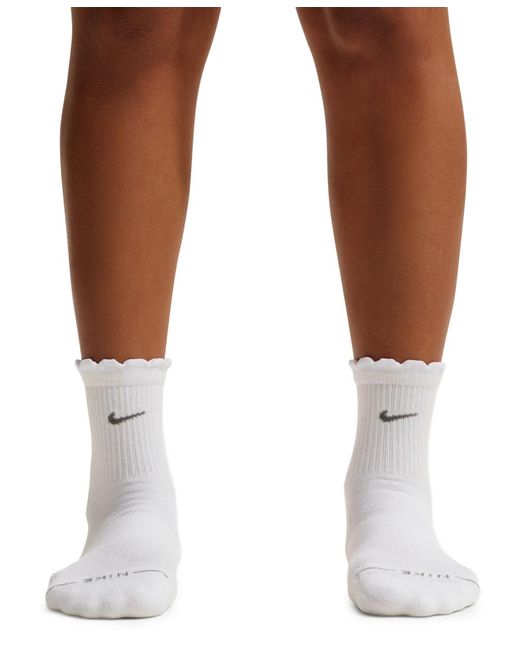 Nike White Everyday Elevated Mid-crew Socks for men
