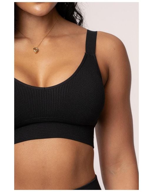 JLUXLABEL Black New Flow Active Top