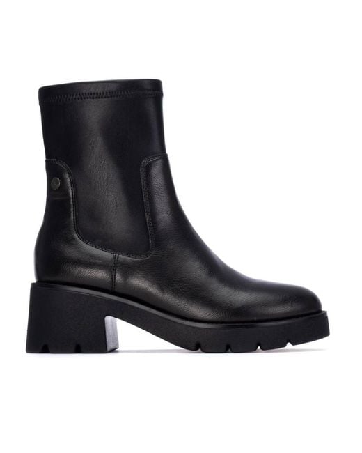 Xti Black Stretchy Chelsea Booties