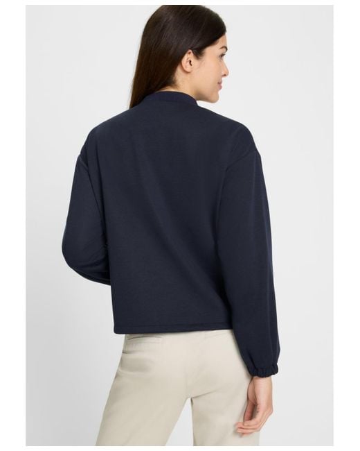 Olsen Blue Bomber Style Jacket