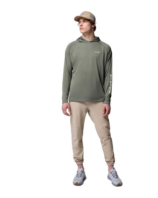 Columbia Green Terminal Tackle Long Sleeve Hoodie for men