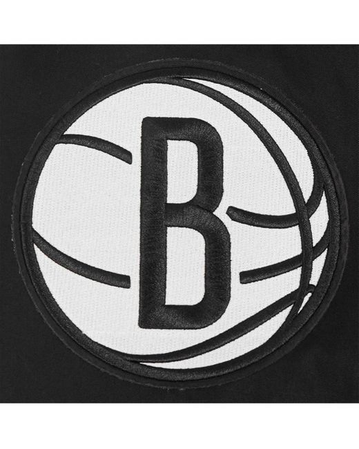 Pro Standard Black Brooklyn Nets Area Code Twill Full-zip Jacket
