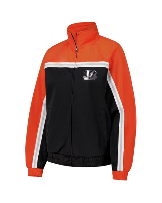 G-III 4Her by Carl Banks Orange Cincinnati Bengals Post Game Full-zip Track Jacket