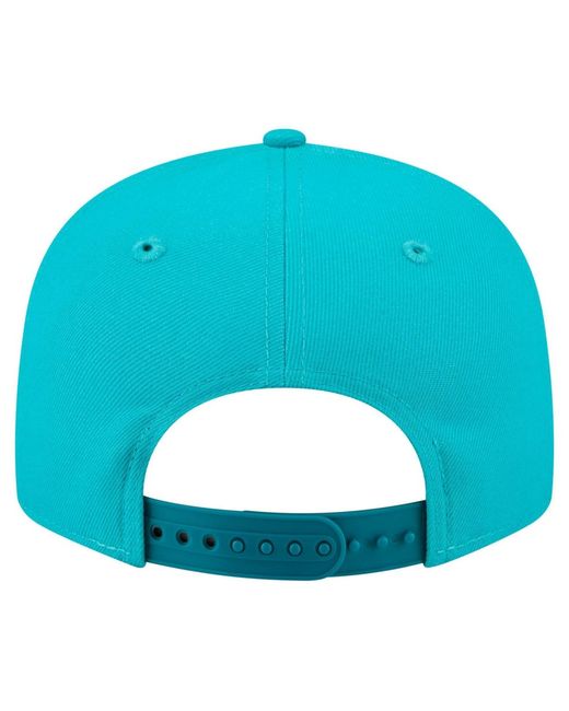 KTZ Blue Miami Dolphins Core Team Script 9fifty Snapback Hat for men
