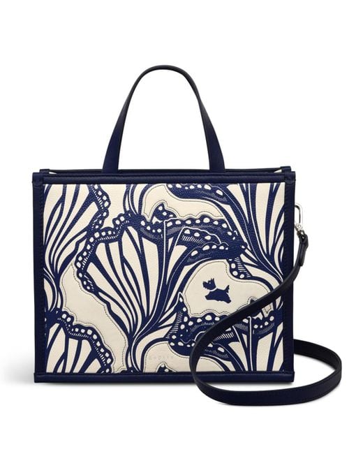 Radley Blue Under Sea Small Zip Top Grab Bag
