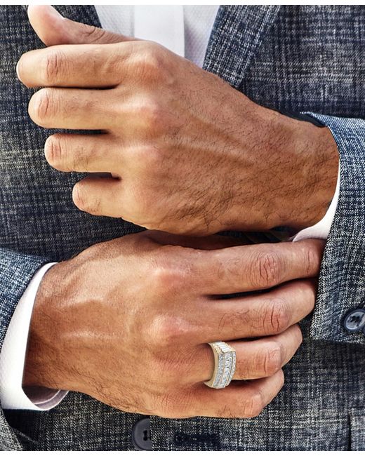Macy's Metallic Diamond Row Ring (1 Ct. T.w for men