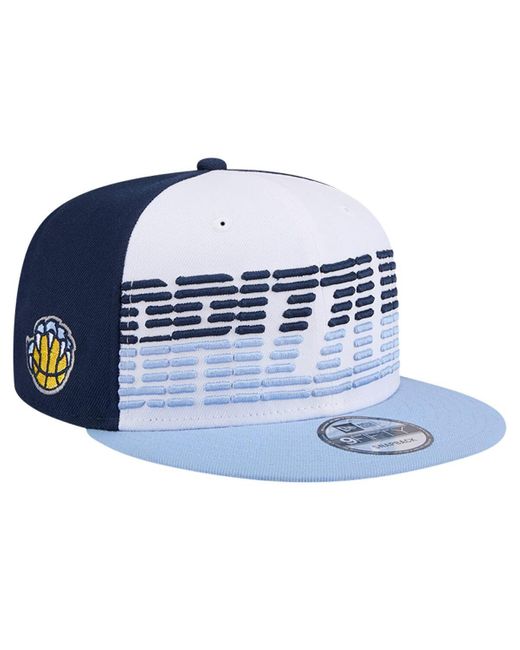 KTZ White/light Blue Memphis Grizzlies Throwback Gradient Tech Font 9fifty Snapback Hat for men