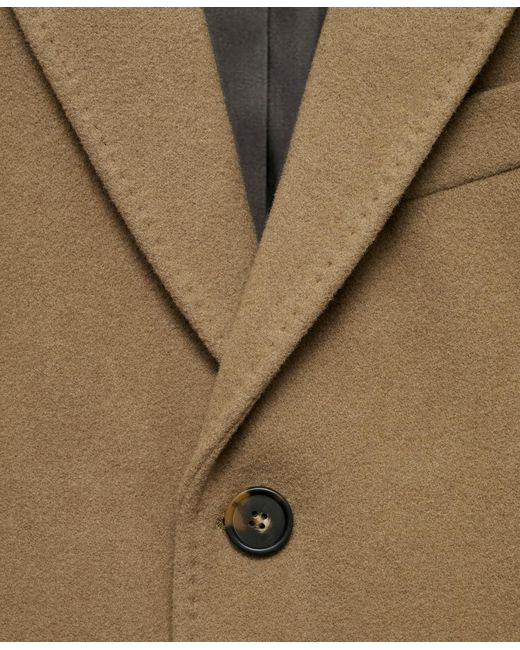 Mango Natural Wool Overcoat for men