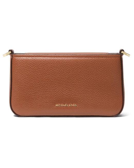 Michael Kors Brown Bryant Small Leather Convertible Crossbody