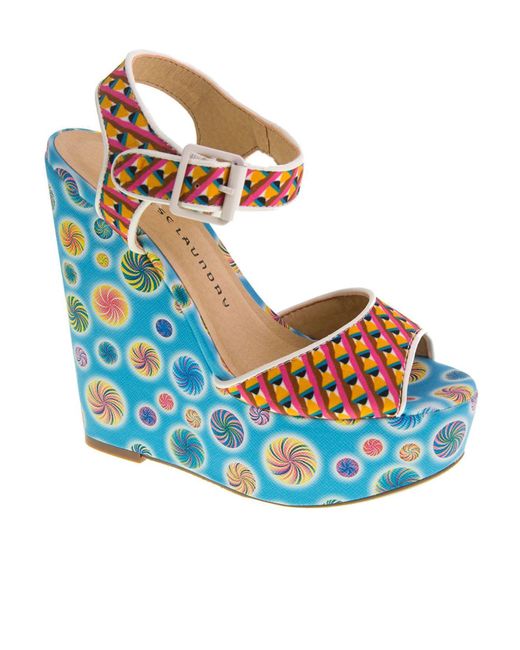 Chinese Laundry Jollypop Wedge in Blue Lyst
