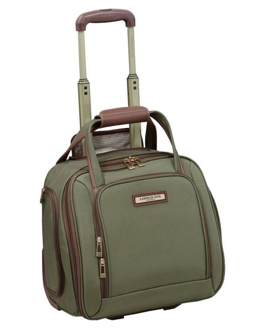 London Fog Green Oxford Ii Softside 15" Under-seater Bag Luggage, Created For Macy's