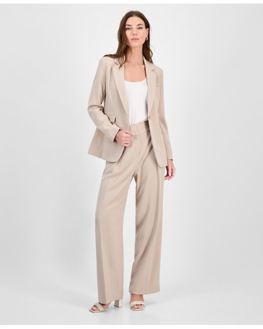 BarIII Natural Crepe One-button Blazer